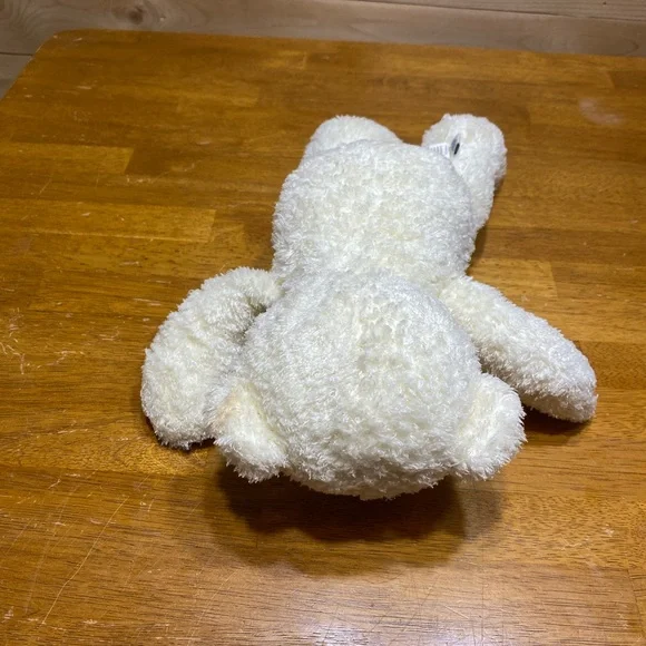 Pottery Barn Kids Fuzzy White My First Bear Plush Teddy 14” Toy PBK
